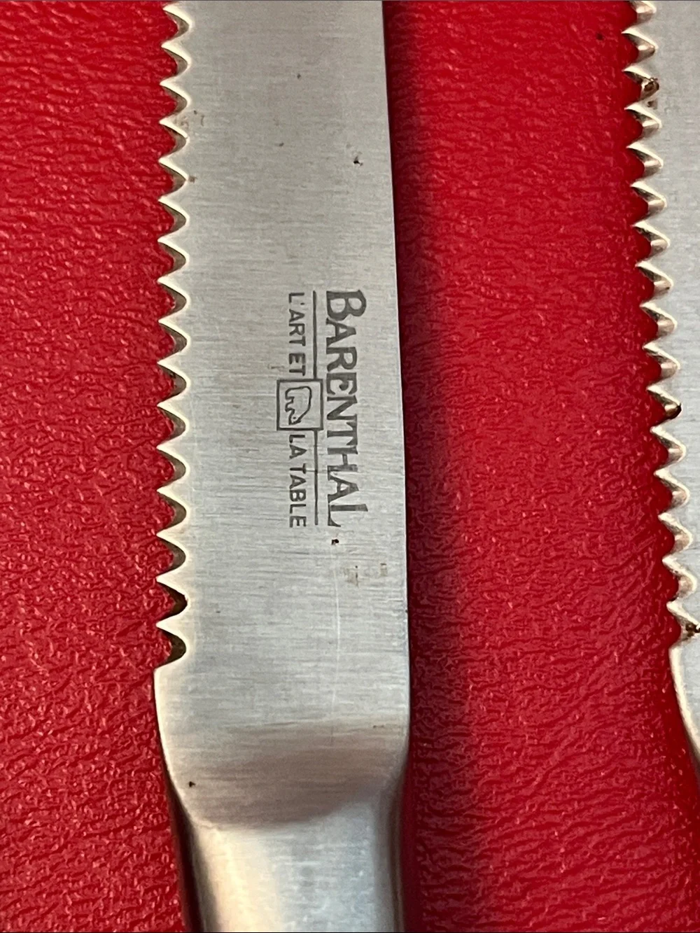 Barenthal Steak Knives Set of 6 Silver Serrated Blad